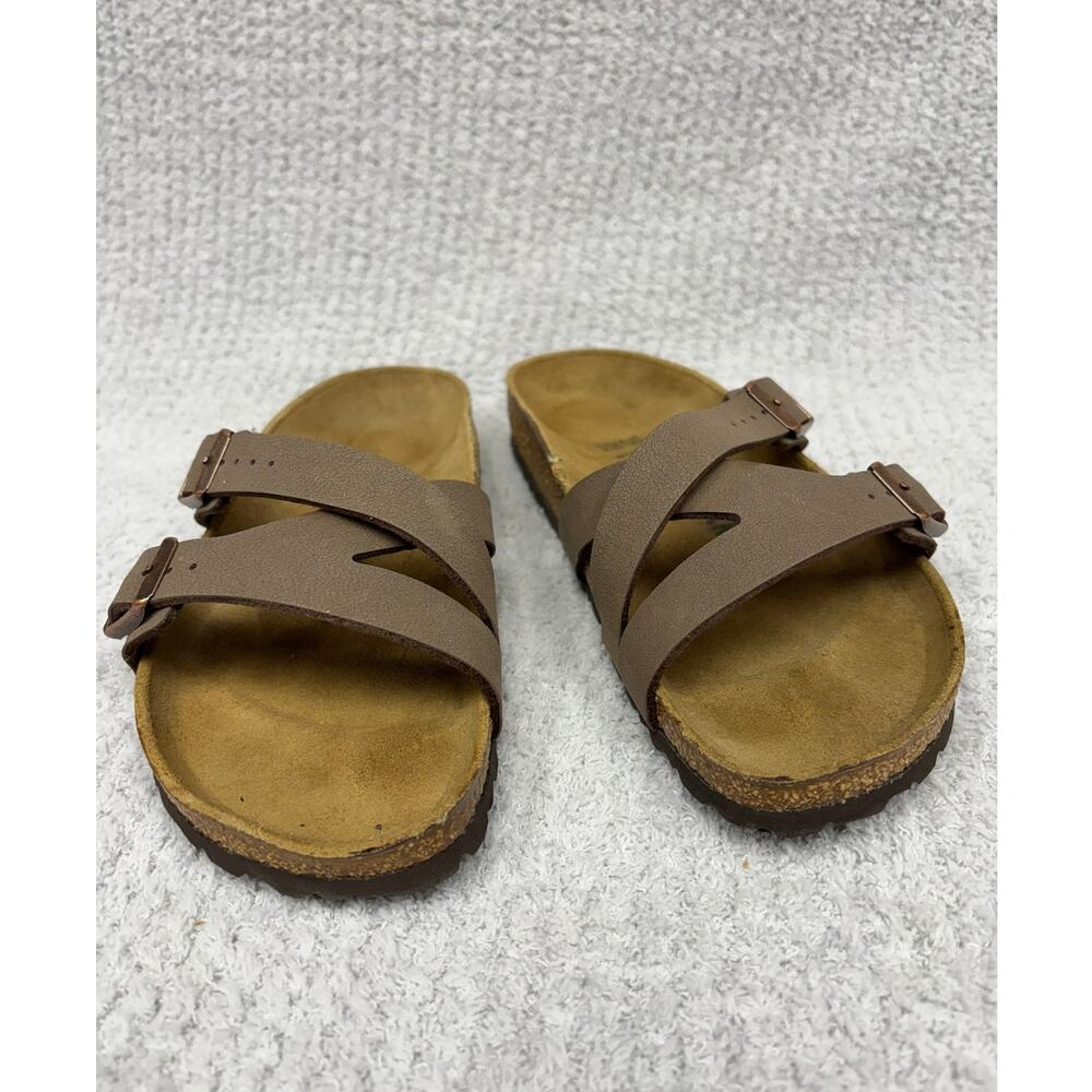 Birkenstock Brown Birko Flor Sandals Narrow Fit Size 8 AS IS #79753